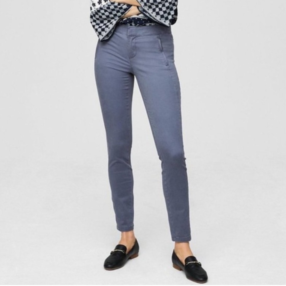LOFT Marisa Zip Pocket Chino Pants in Grey